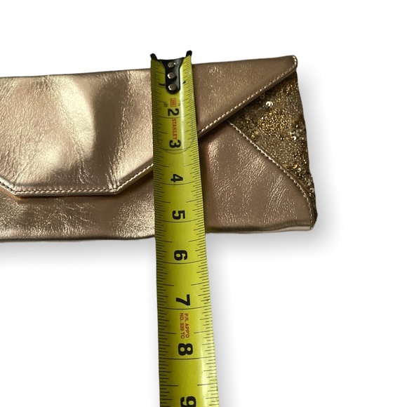 HTF Deepa Gurnani X Accessories Council Rose Gold Envelope Clutch Purse Bag - Picture 8 of 12